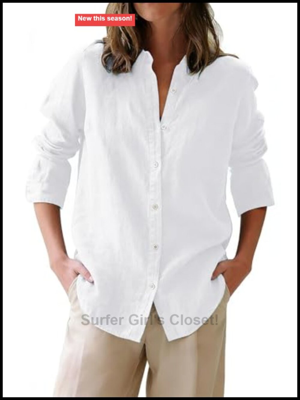 Women's Cotton Oxford Button Down Shirt Long Sleeve Wrinkle Free Work Blouse